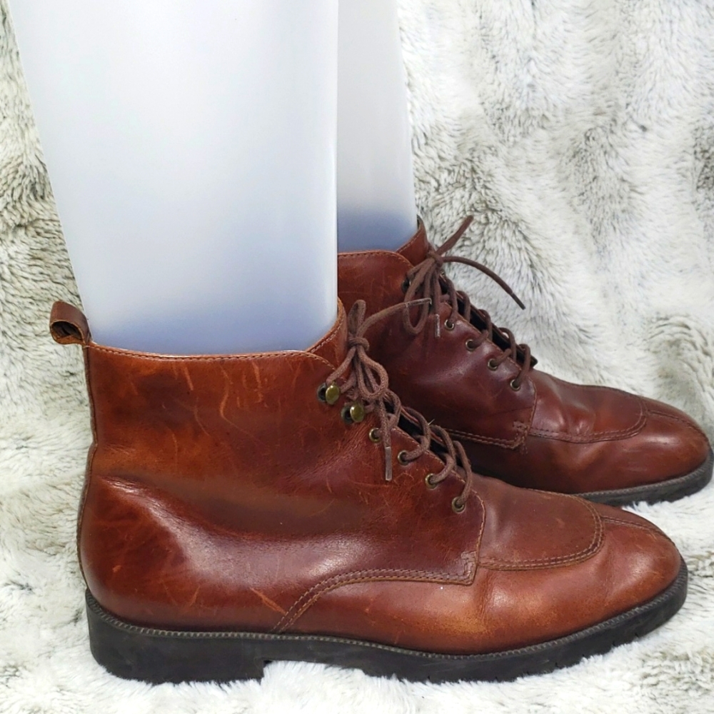 Vintage Rockport Chocolate Brown Leather Ankle Booties Size 7M - Picture 6 of 17